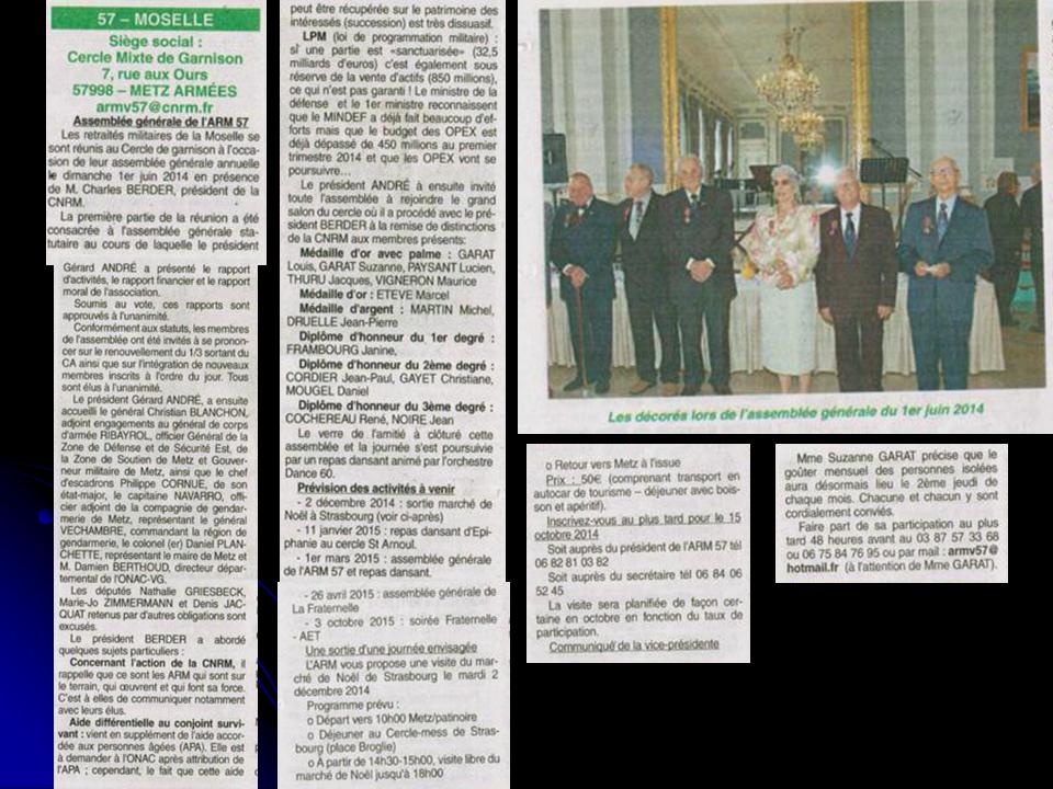 Remise de médailles et diplômes 1 juin 2014